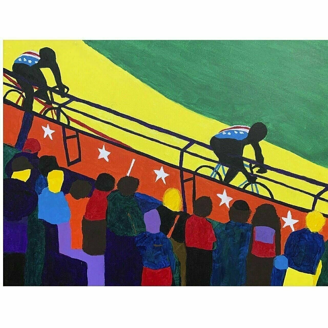 Cycling Poster Olympic Sprints Velodrome Bike Racing Bicycling Art Poster