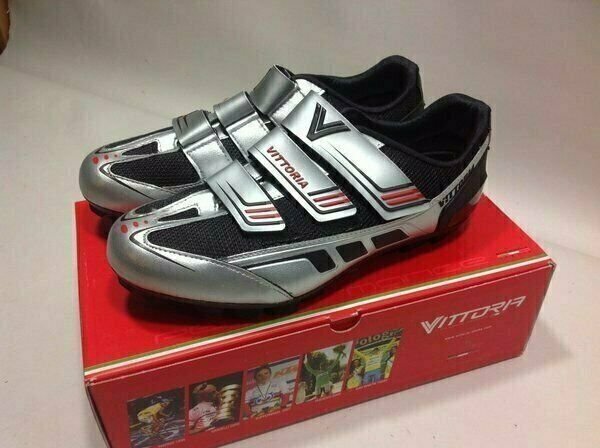 Vittoria Trail Mountain Bike Shoe Black/Silver NIB NOS 40.5