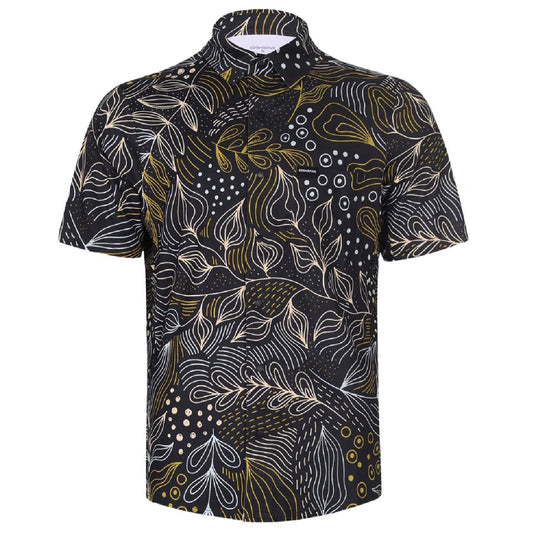 Cognative Men's Catalyst Floral Mountain Bike Button-Down MTB Shirt-Black