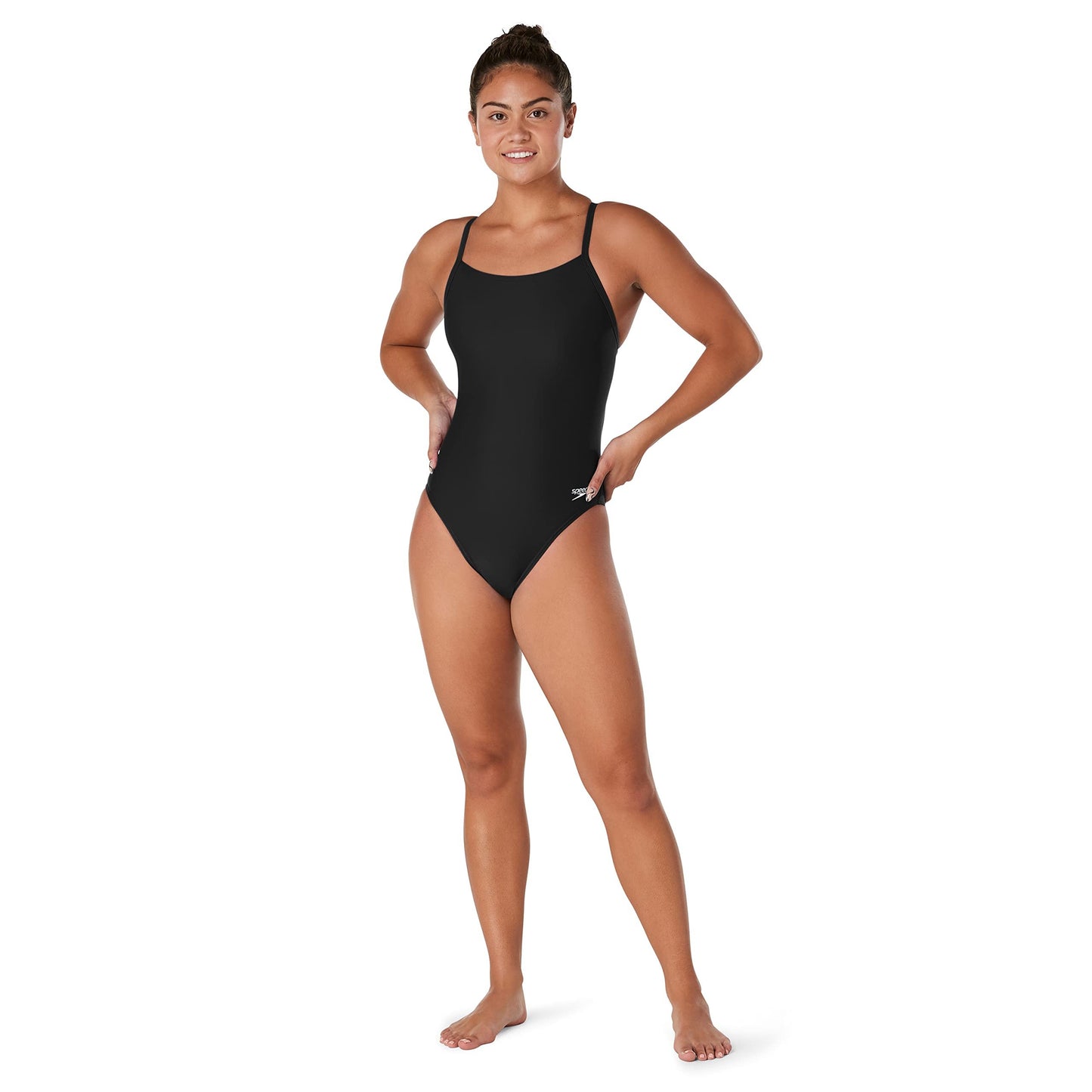 Speedo Prolt Flyback Adult Colors One Piece Swimsuit, Eco Team Black, 30