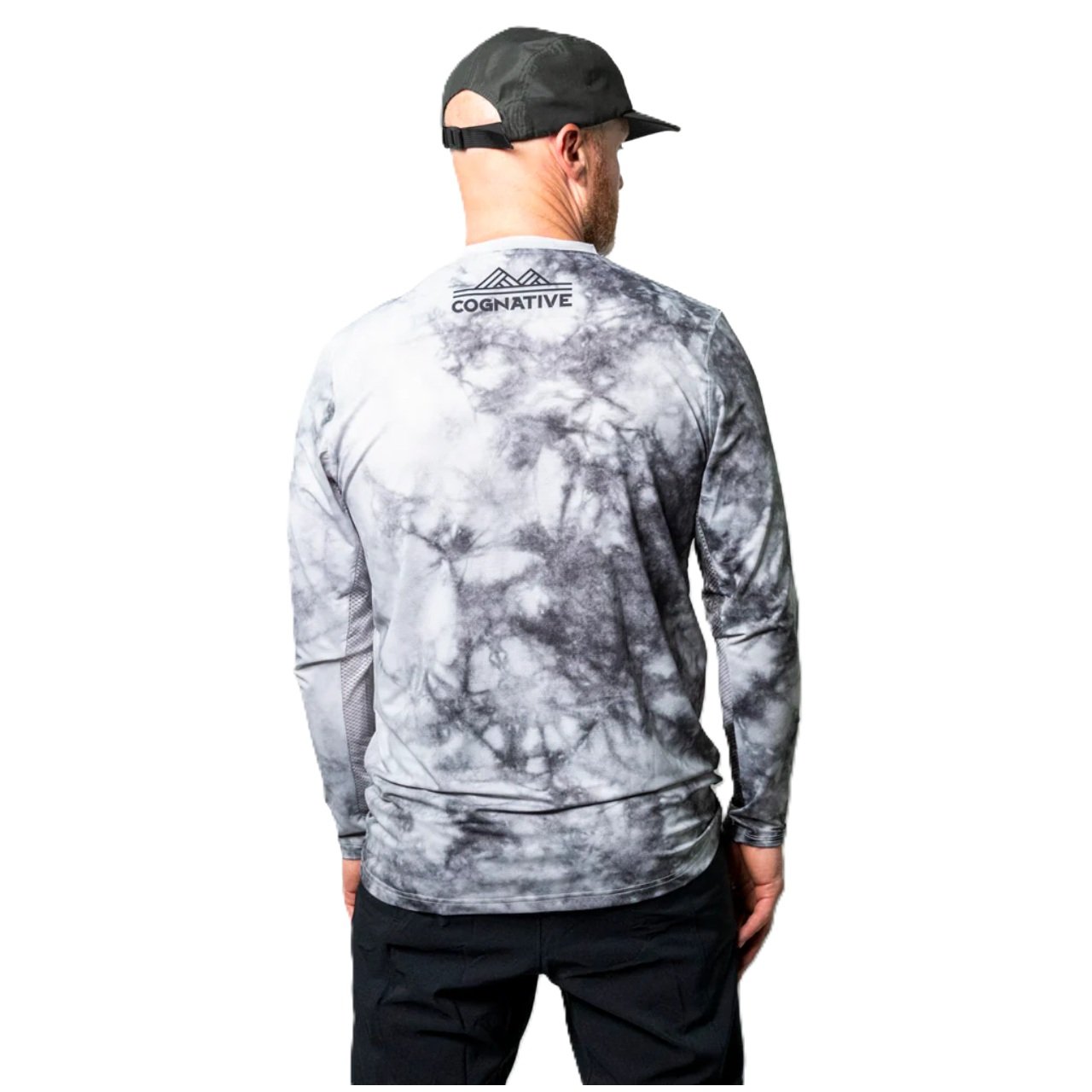 Cognative Men's Long Sleeve Ion Pro MTB Jersey-White Abstract