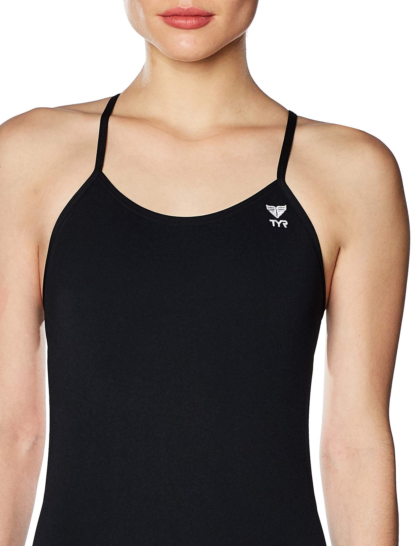 TYR Women's Durafast One Cutoufit Swimsuit, Black, Size 36