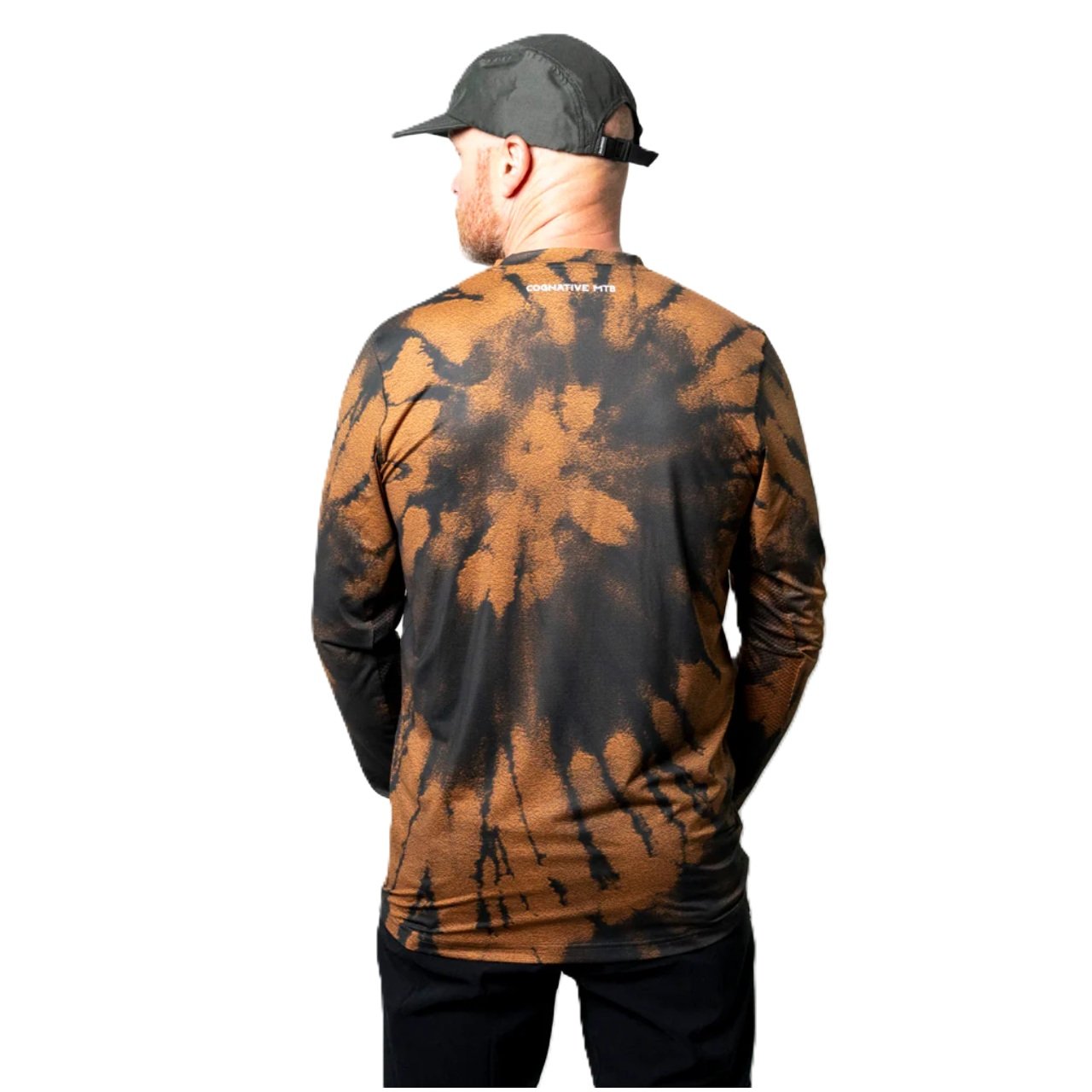 Cognative Men's Long Sleeve Ion Pro MTB Jersey-Copper Tie Dye