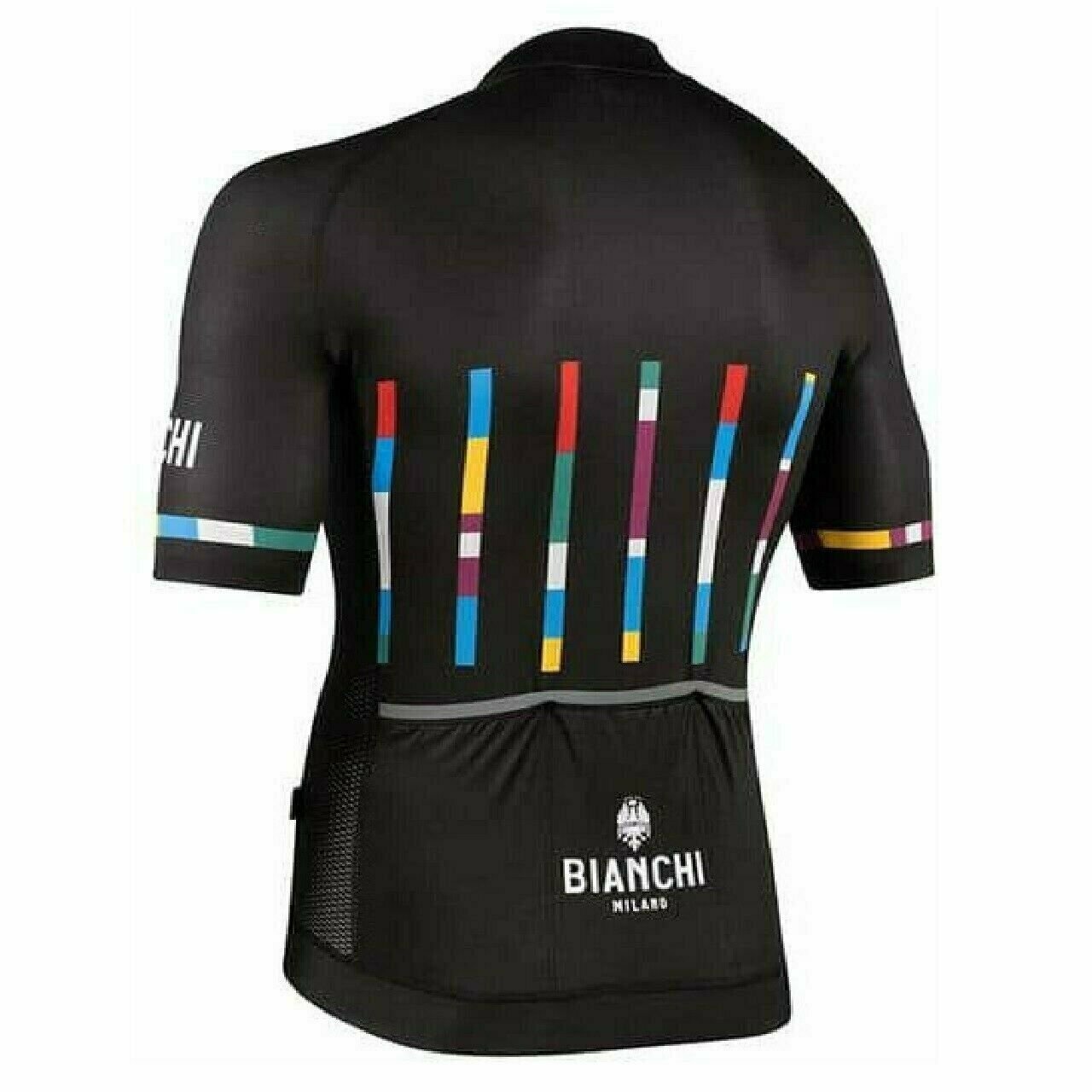 Cycling Jersey Nalini 2021 Bianchi Milano Fanaco Short Sleeve Black