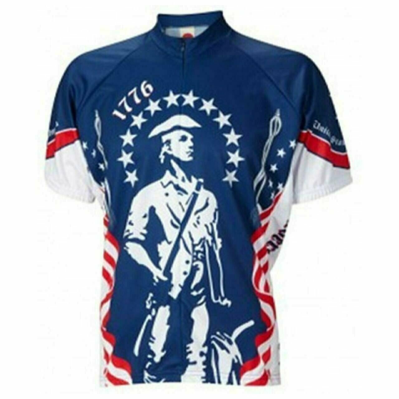 Cycling Jersey 1776 Minutemen Short sleeve Full zip men's cycling jersey