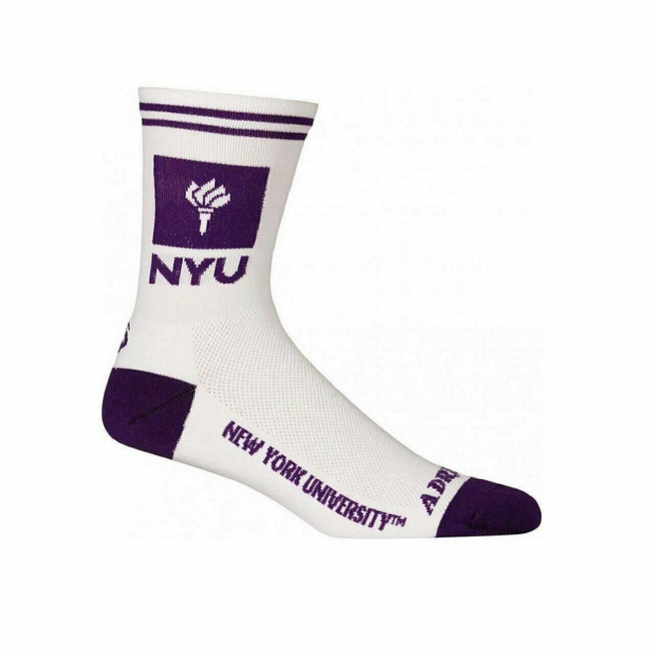 Cycling Socks New York University NYU Officially Licensed Cycling 5" Crew Socks