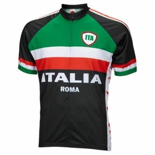 Cycling Jersey Italia Roma Italy  Short sleeve Full zip men's cycling jersey