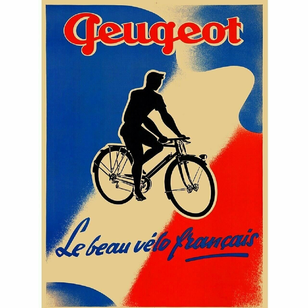 Bicycle Poster Peugeot Beautiful Bicycle Poster Fine Art Vintage 24" x 36"