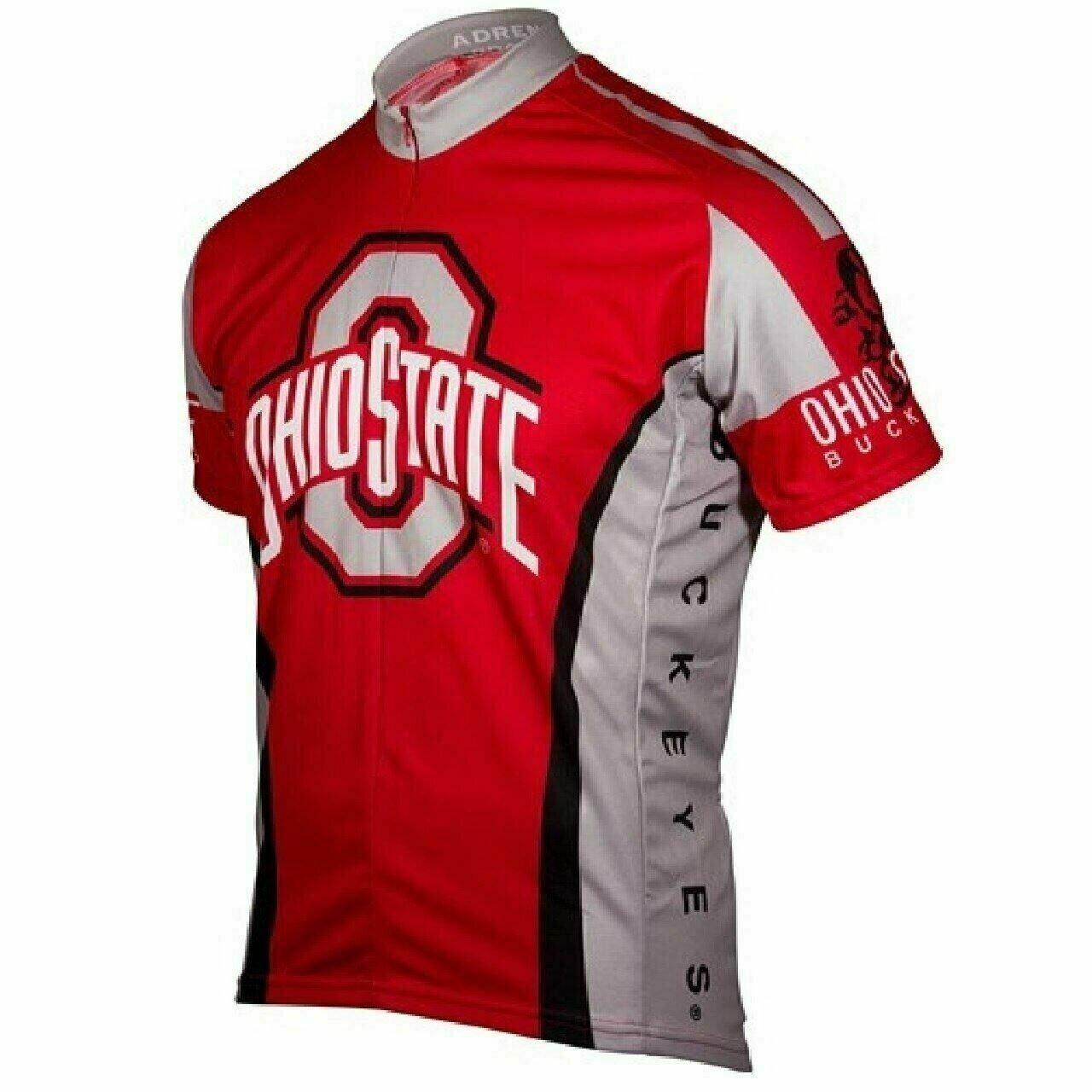 Ohio State Buckeyes College Full zip Men's Cycling Jersey LG-BM1-by Adrenaline