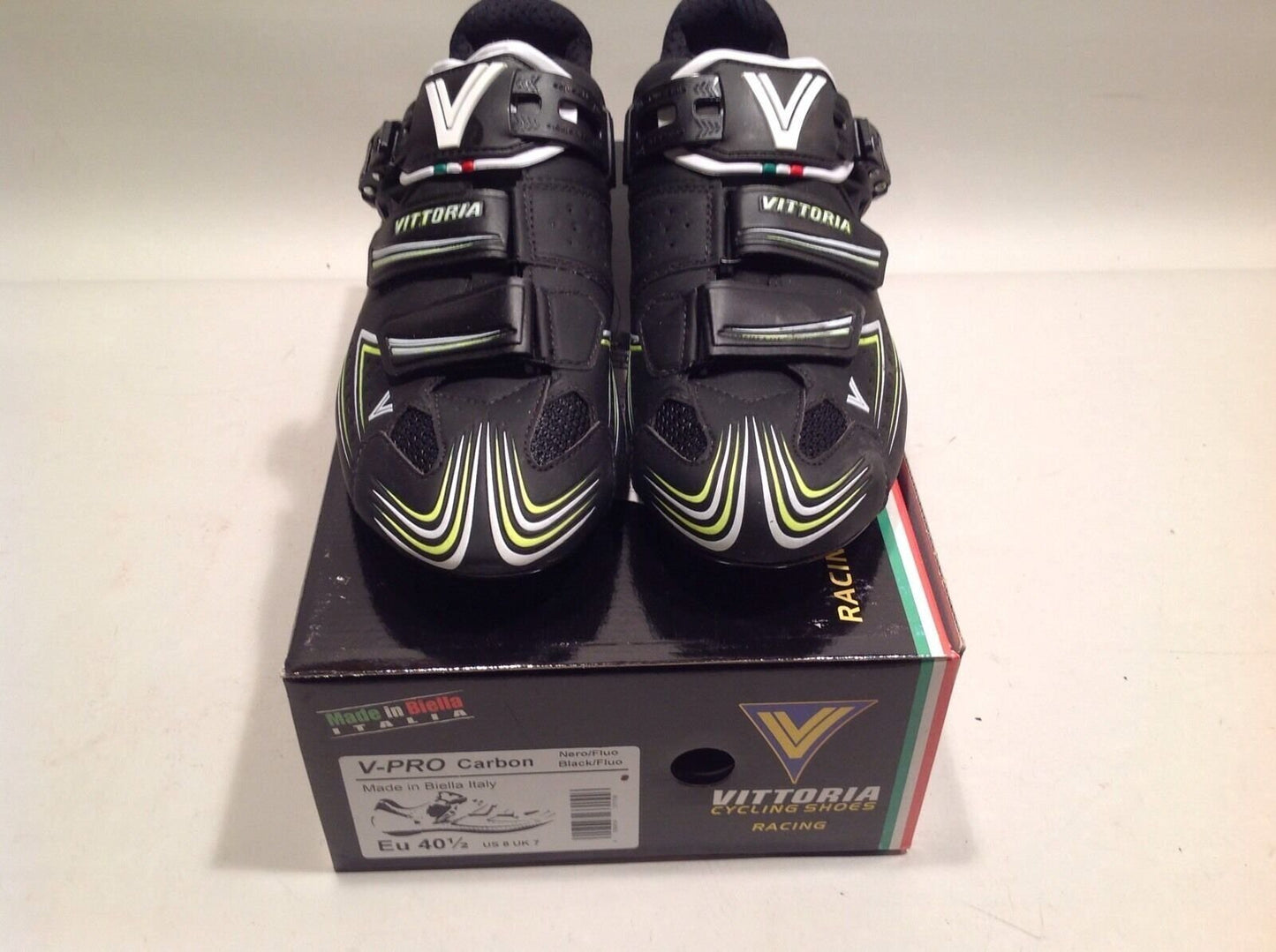 Vittoria V-Pro Carbon Road Cycling Shoes Black 40.5 EU 8 US