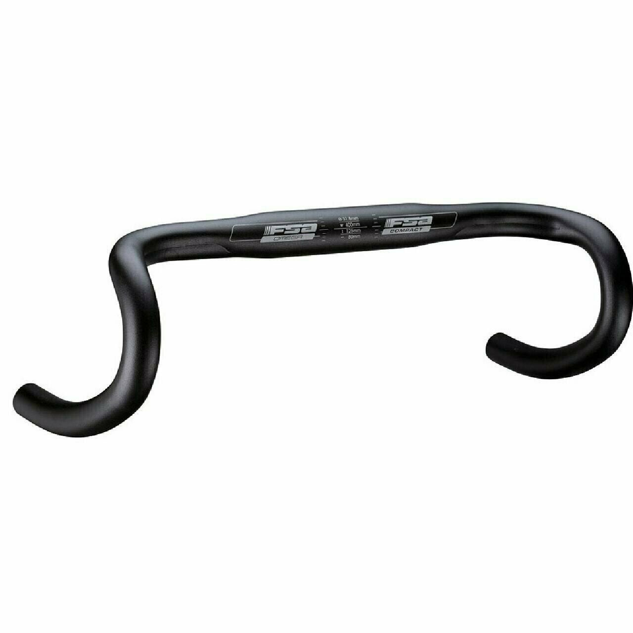 Road Bar FSA Omega Compact Aluminum Road Handlebar 31.8 x 44 cm black