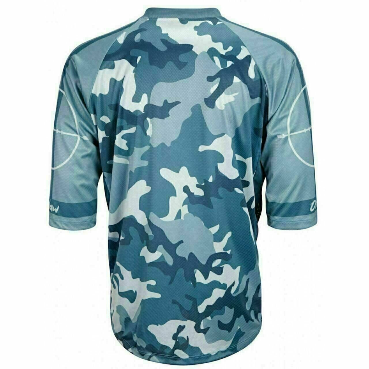 WJ Outlaw Blue Camo Mountain Bike MTB Jersey Men's 3/4 length slve loose fit casual