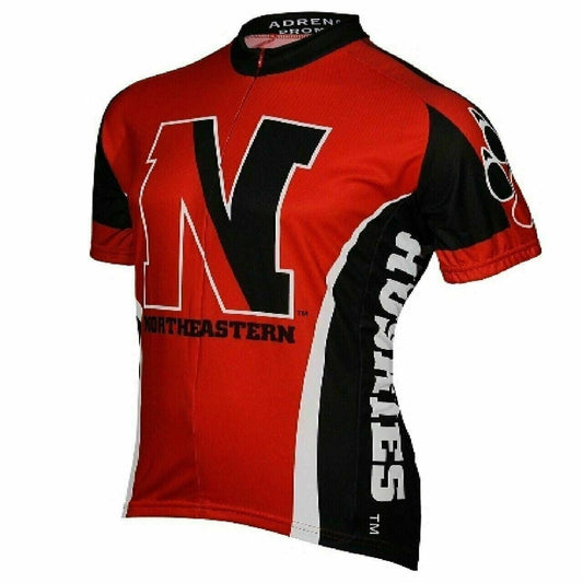 Cycling Jersey Northeastern University Huskies Full zip Men's Short Sleeve