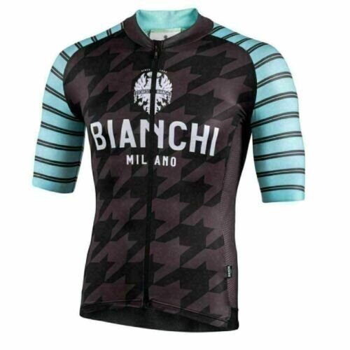 Nalini 2020 Bianchi-Milano FLUMINI Short Sleeve Full Zip Cycling Jersey