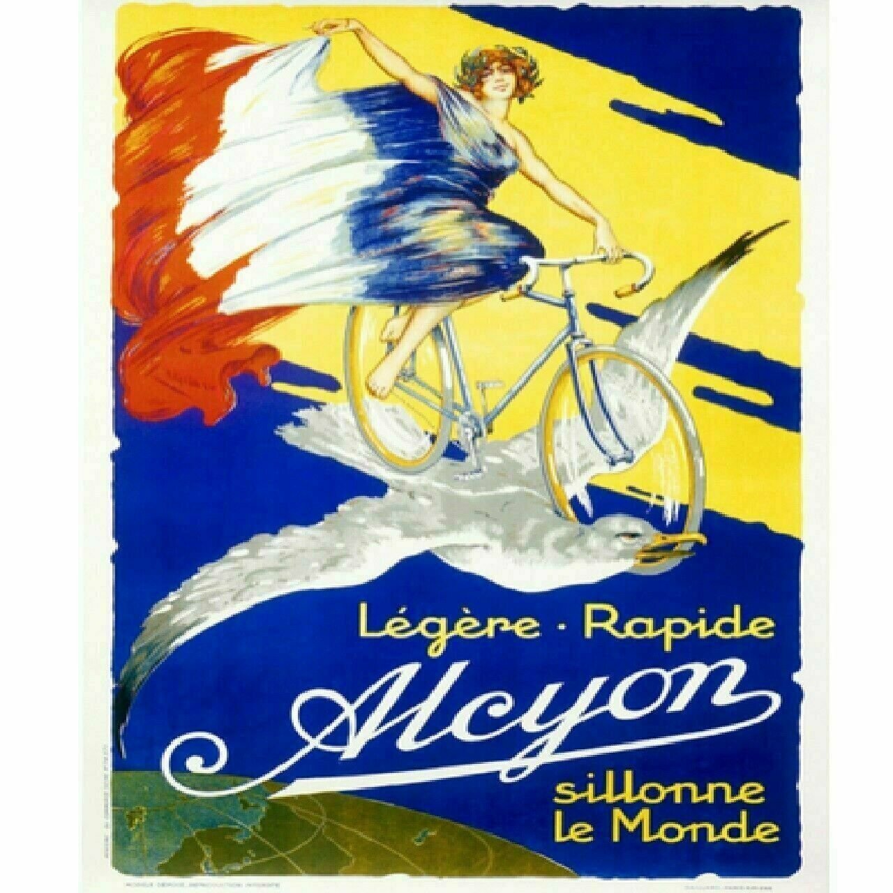 Cycling Poster Alcyon Poster Vintage Bike Fine Art Bicycle 11" x 17"