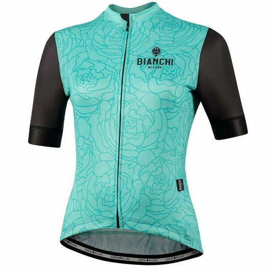 Cycling Jersey BIANCHI MILANO SOSIO short sleeve cycling Jersey Women's Celeste