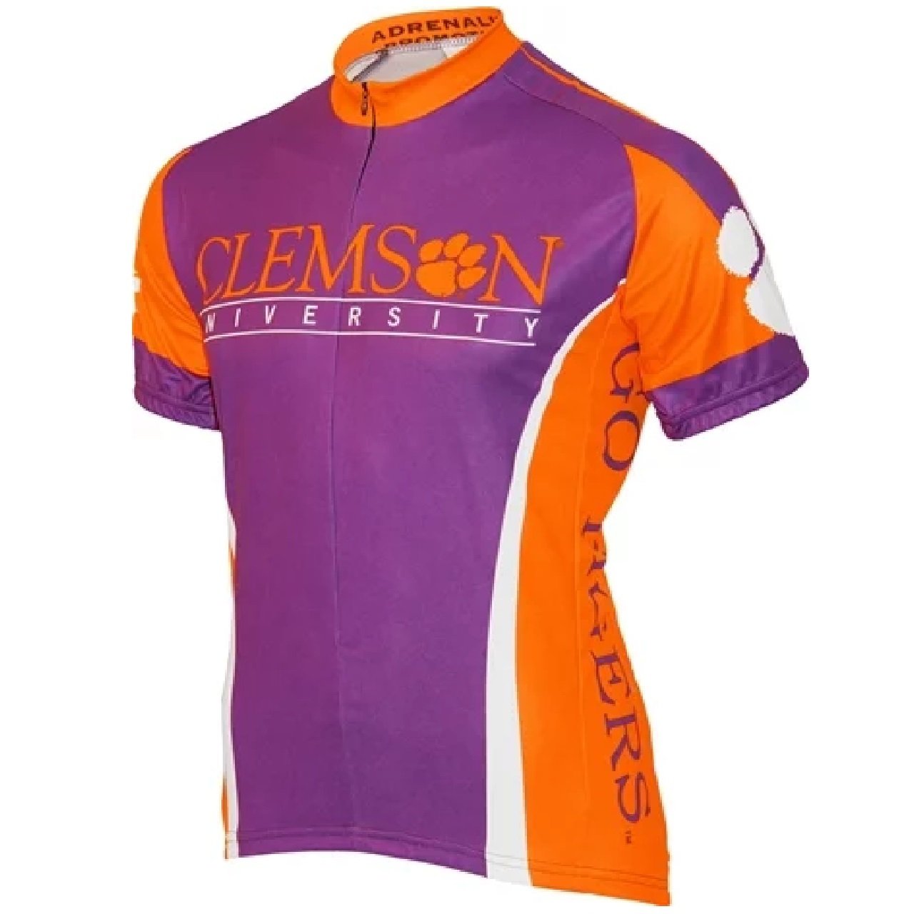 Adrenaline Promo Clemson University Tigers College Full zip Men's Cycling Jersey