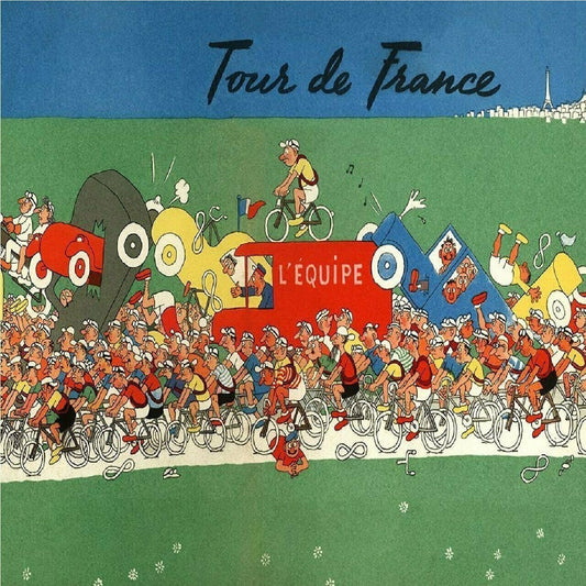 Poster Tour De France Chaos vintage bicycle art Tour De France 24" x 36"