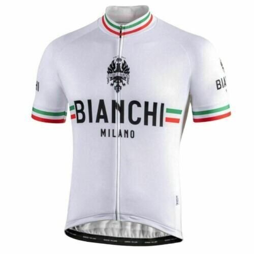 Cycling Jersey Nalini Bianchi-Milano ISALLE Short Sleeve Full Zip White