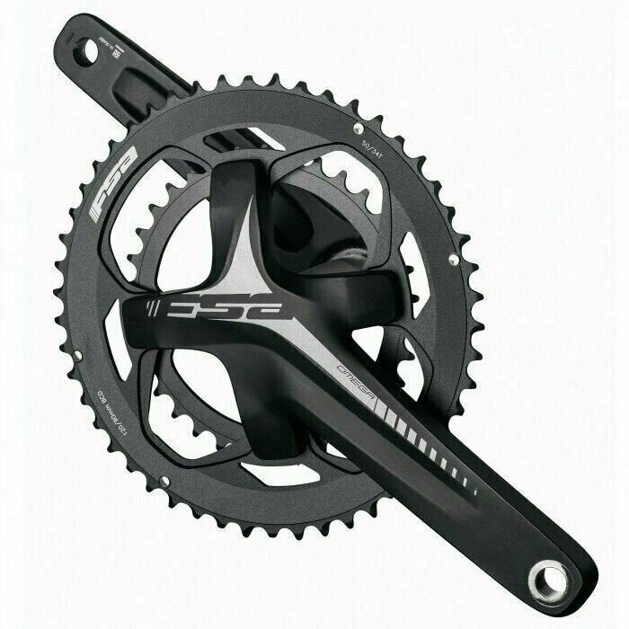 FSA Omega Alloy Double Crankset 34/50 175 mm Black MegaExo