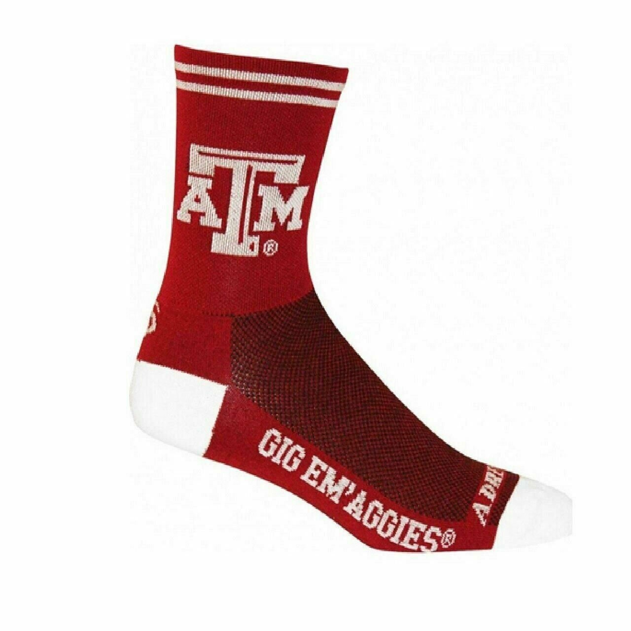 Socks Texas A&M University Officially Licensed Multi Purpose crew length 5"