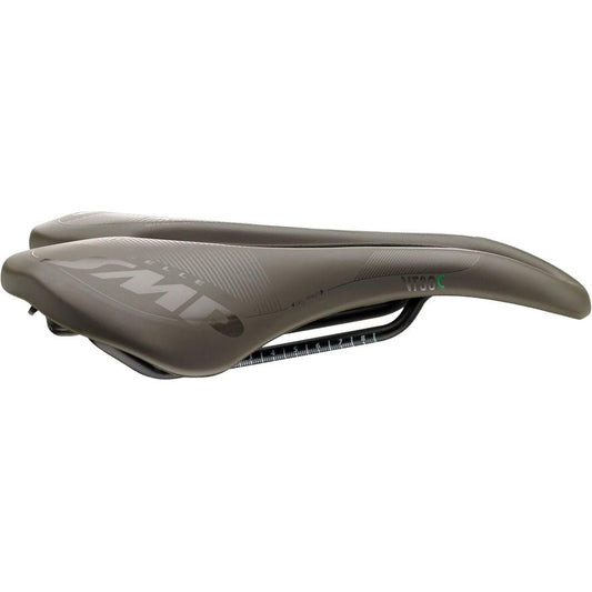 Selle SMP Vt30c-Gel Saddle W/ Carbon Rail Grey-Brown Gravel, 155Mm