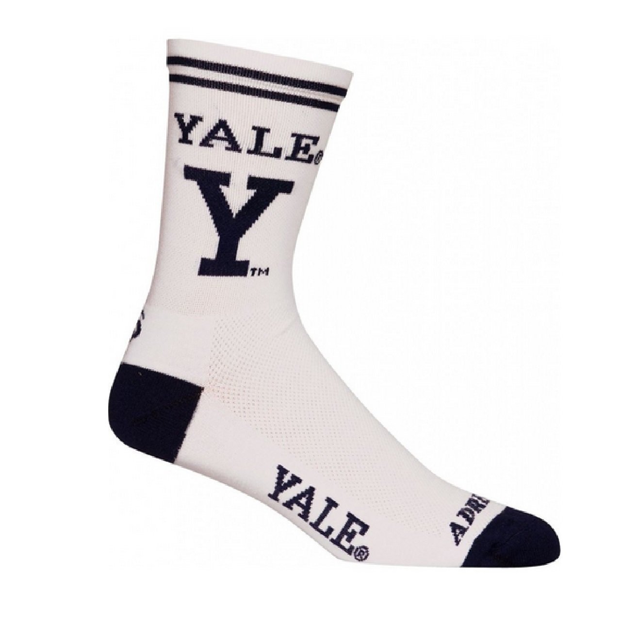 Yale University crew length-5" Multi Purpose Cycling Socks White