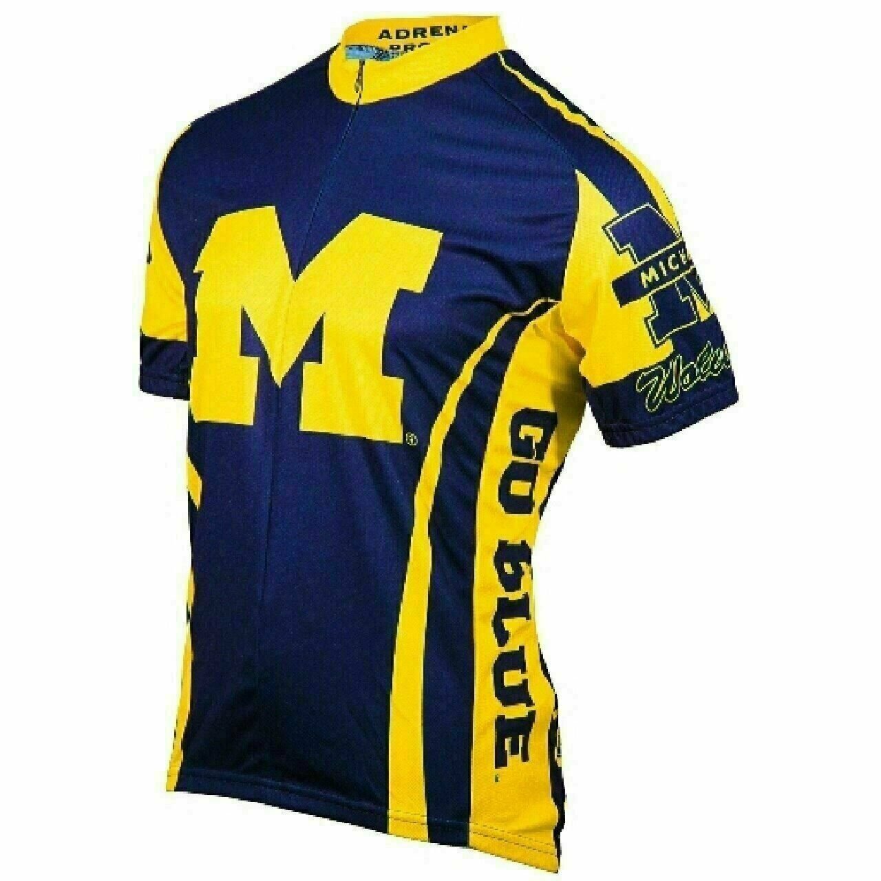 University of Michigan College Logo Full zip Men's Cycling Jersey