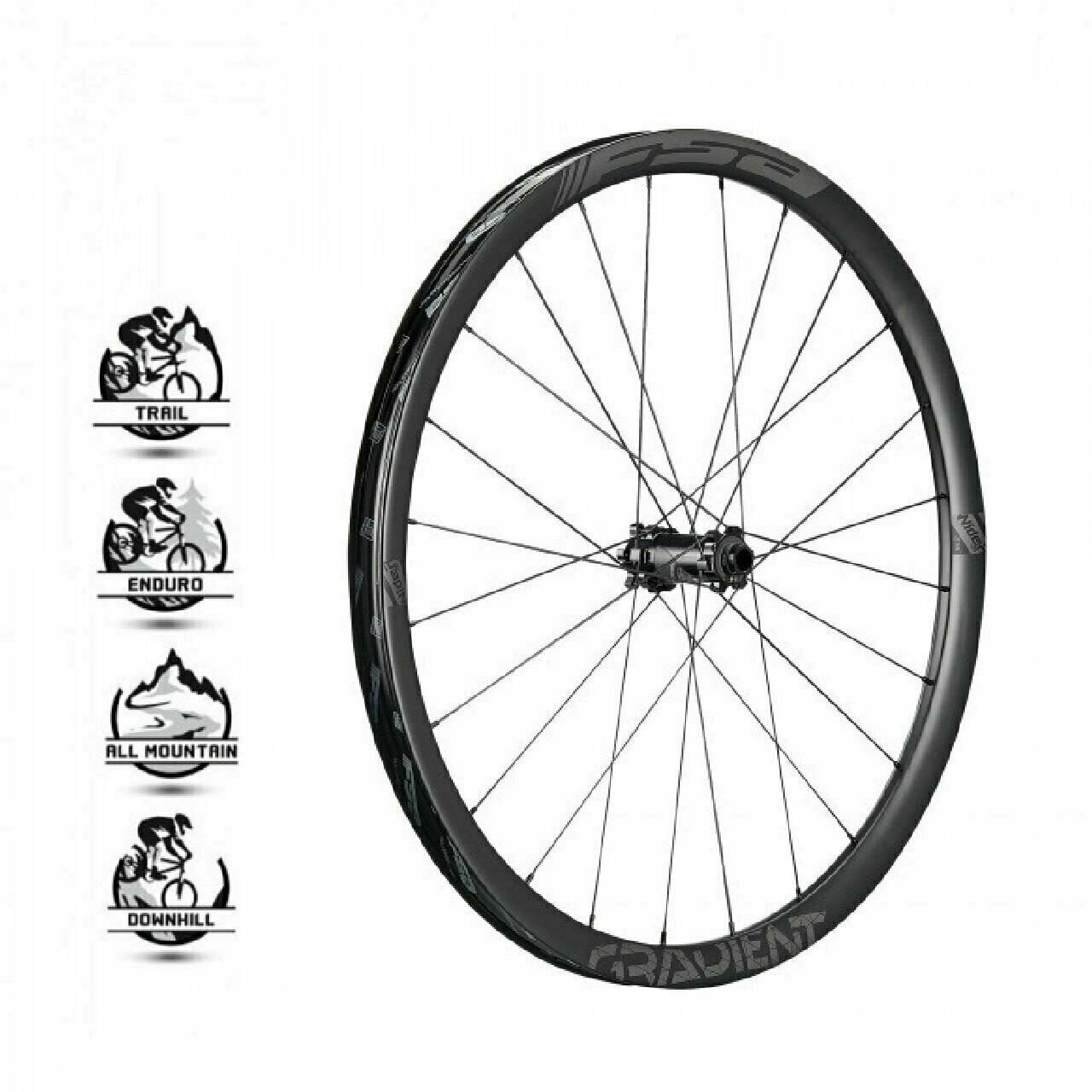 FSA Gradient 29" Boost MTB Carbon Wheelset WideR29 29x24H (6-Pawl) Grey Pair V19