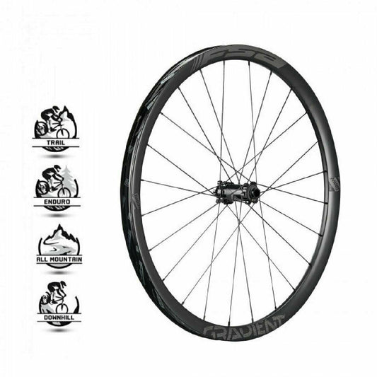 FSA Gradient 29" Boost MTB Carbon Wheelset WideR29 29x24H (6-Pawl) Grey Pair V19