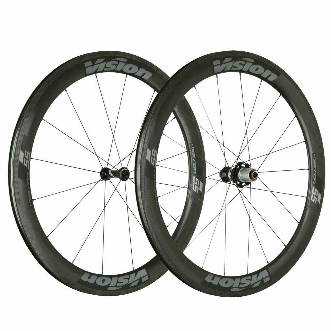 Vision Metron 55 TL Carbon Clincher Wheelset 16/21H-700C Shimano 11sp