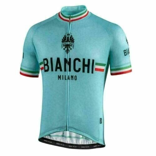 Nalini Bianchi-Milano ISALLE Cycling Jersey |Short Sleeve Full Zip Celeste