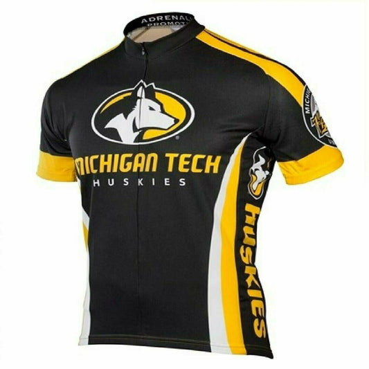 Cycling Jersey Adrenaline Promo Michigan Tech Huskies 3/4 zip Men's BM1