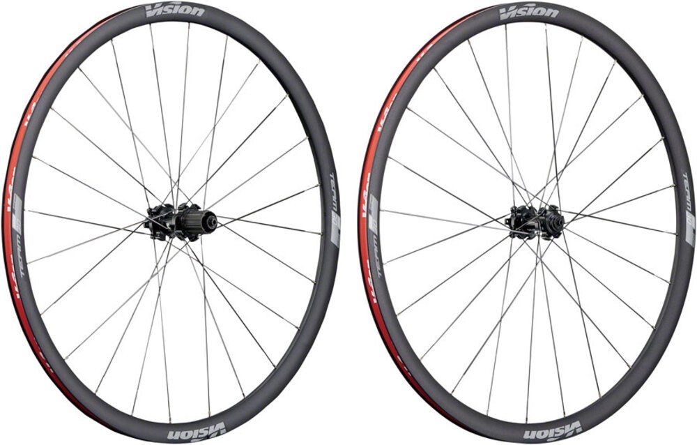 Vision Team 30 Wheelset - 700c, QR x 100/135mm, HG 11, Center-Lock, Black