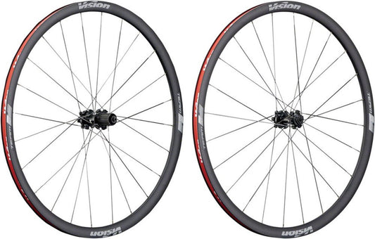 Vision Team 30 Wheelset - 700c, QR x 100/135mm, HG 11, Center-Lock, Black