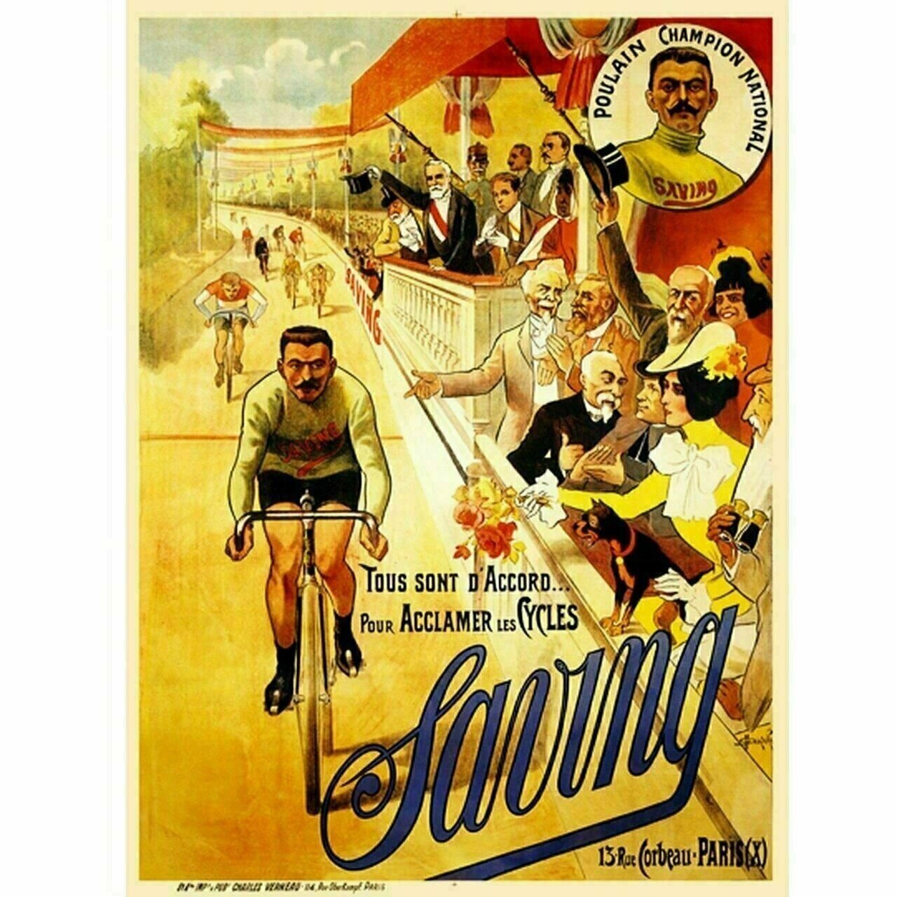 Cycling Poster Saving Cycling Poster Vintage Bicycling Art Poster