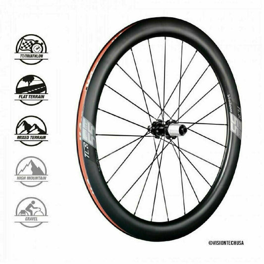 Vision SC55 TL Carbon 700c Clincher DB Center Lock Wheelset XDR 12 speed