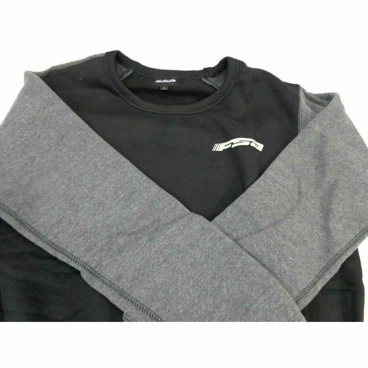 FSA Logo crew neck sweatshirt Men's Large Black with gray NWT