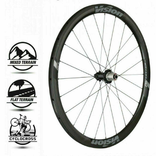 Vision Metron 40 SL Tubular DB Centerlock Wheelset 21/24H-700C shimano 11sp