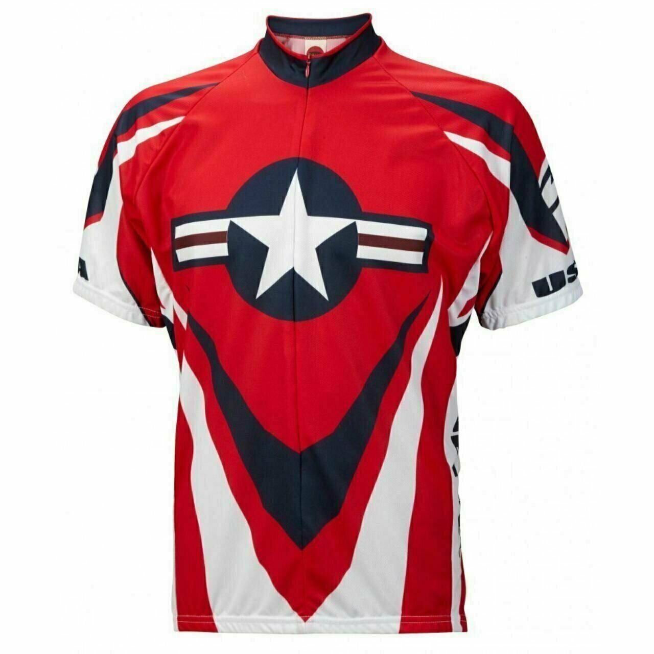 Cycling Jersey USA Ride Free Short sleeve Full zip men's cycling jersey