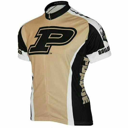 Cycling Jersey Purdue University Boilermakers Full zip Men's Short Sleeve