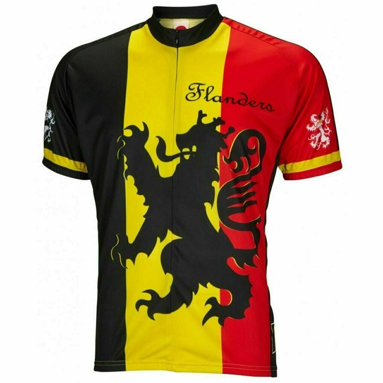 Cycling Jersey Lion of Flanders crest Short sleeve Full zip men's cycling jersey