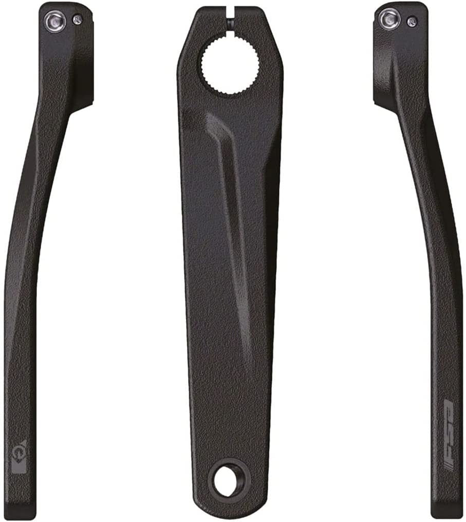 FSA SMN E-Bike Arm Set - SB Black with Side Logo & Bolts - CK-752- 165 mm