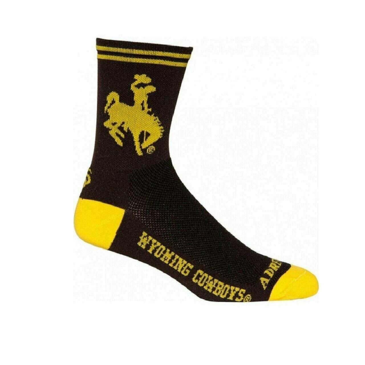 Socks College Logo University of Wyoming Officially Licensed crew length 5"