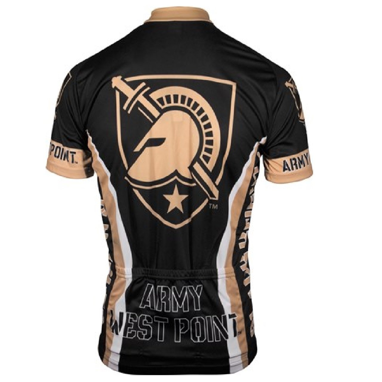 US Army West Point Black Knights Cycling Jersey  Full zip Men's Short Sleeve