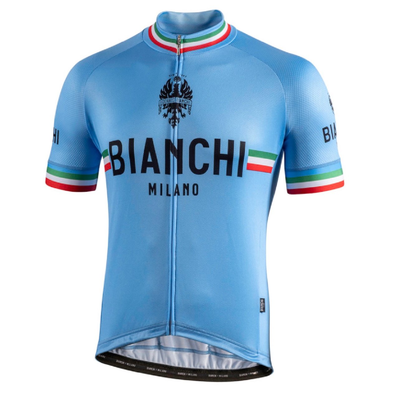 Nalini Bianchi-Milano ISALLE Short Sleeve Full Zip Cycling Jersey Blue