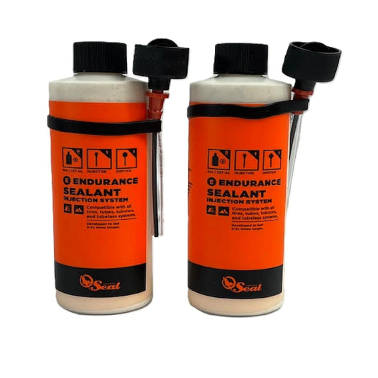 Orange Seal Endurance Formula Tubeless Bike Tire Sealant 8oz w/Injector (2-Pack)