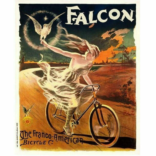 Cycling Poster Falcon Vintage Bicycle Poster Cycling  11" x 17" Vintage