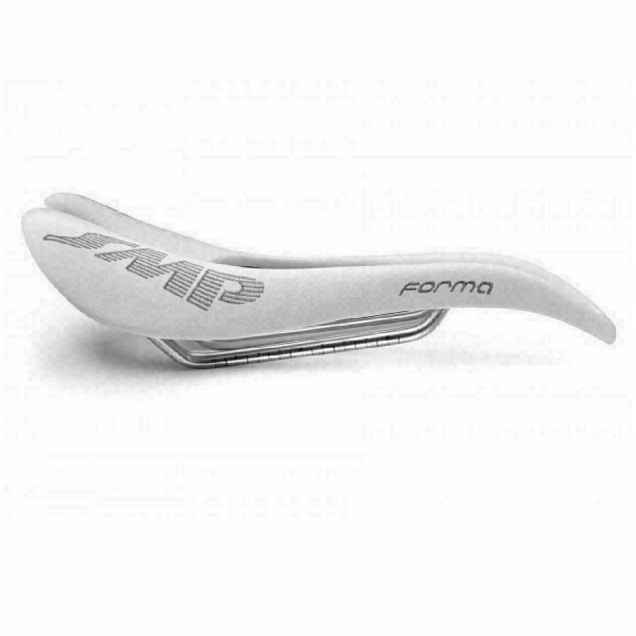 Bike Saddle Selle SMP FORMA Seat Black w/ stainless Steel Rails white