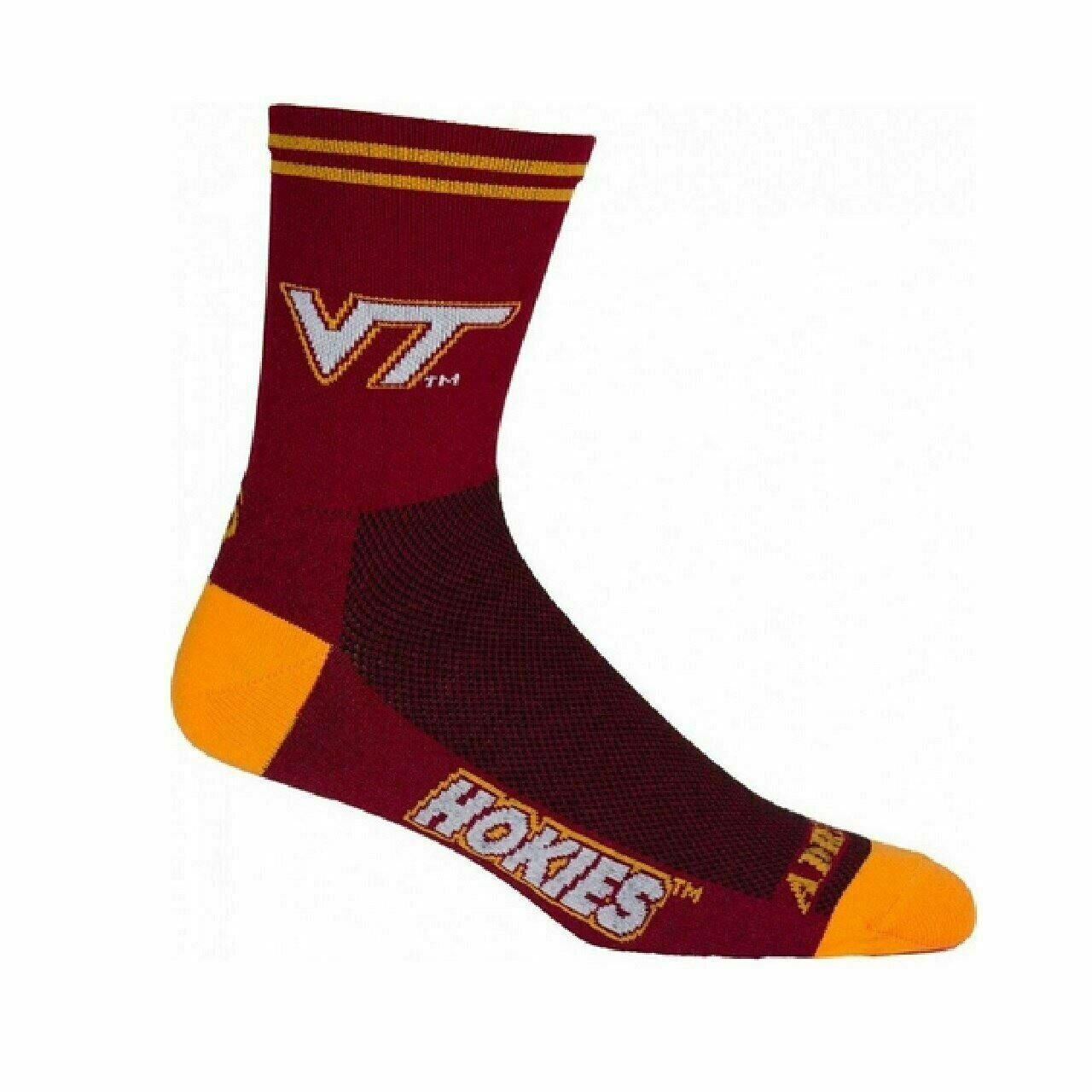 Socks Virginia Tech University Officially Licensed crew length 5" Multi Purpose